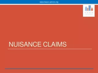 Nuisance claims