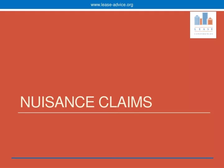 nuisance claims