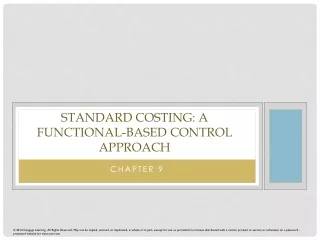 Standard Costing: A Functional-Based Control Approach