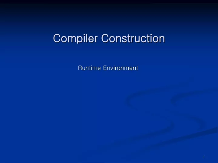 compiler construction