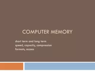 COMPUTER memory