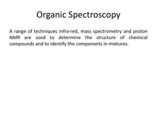 Organic Spectroscopy