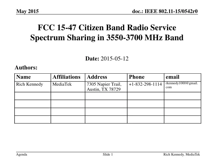 fcc 15 47 citizen band radio service spectrum sharing in 3550 3700 mhz band