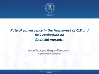 Rate of convergence in the framework of CLT and Risk evaluation on financial markets.
