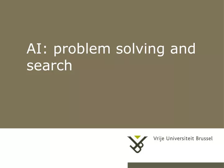 ai problem solving and search