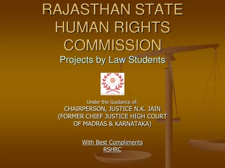 rajasthan state human rights commission projects by law students