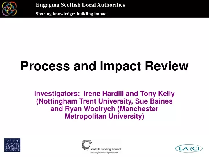 process and impact review