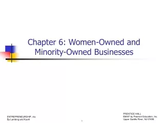 Chapter 6: Women-Owned and Minority-Owned Businesses