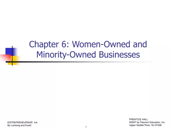 chapter 6 women owned and minority owned businesses