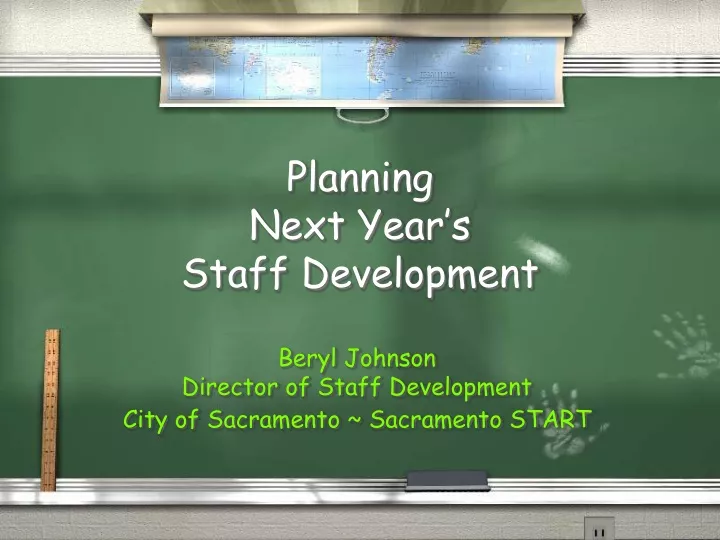 planning next year s staff development