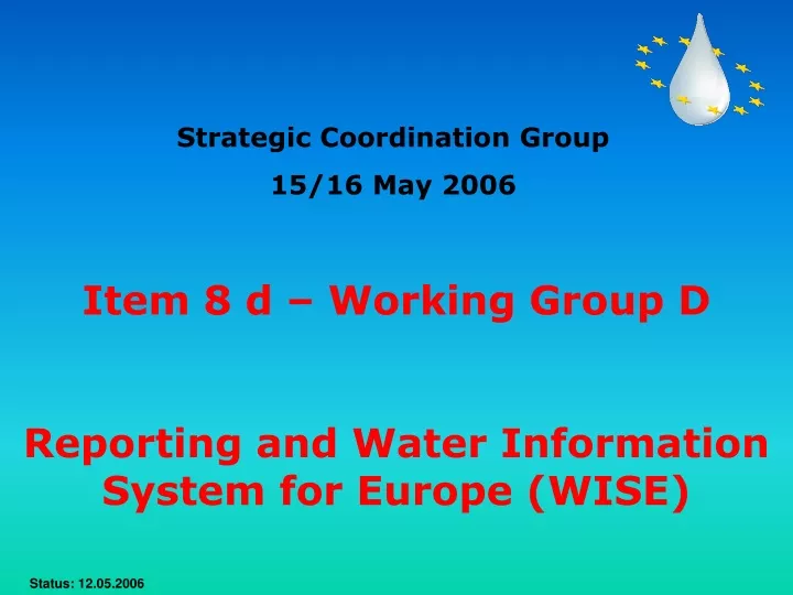 strategic coordination group 15 16 may 2006