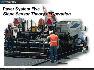 Paver System Five Slope Sensor Theory of Operation