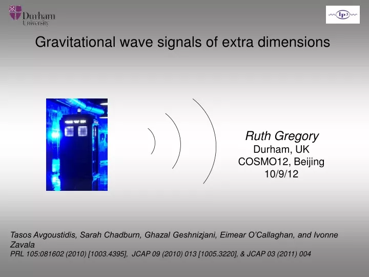 gravitational wave signals of extra dimensions