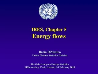 IRES, Chapter 5 Energy flows