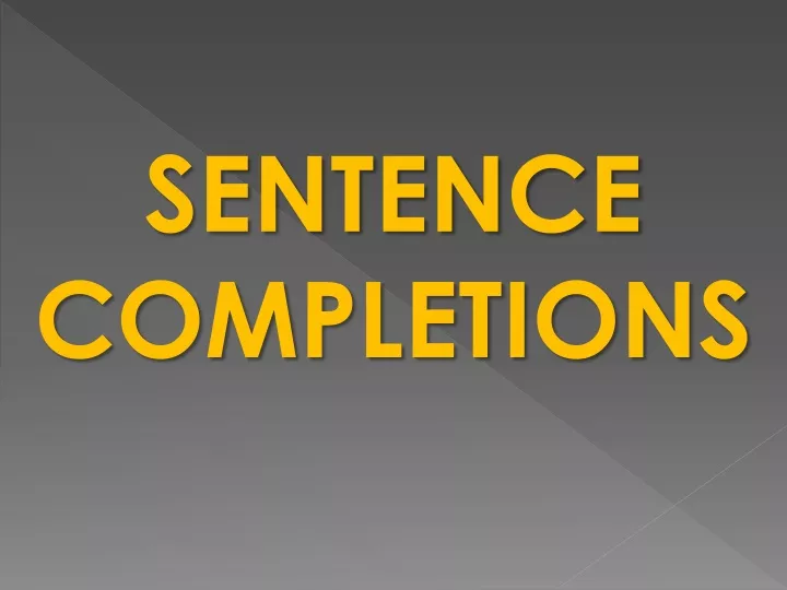 sentence completions