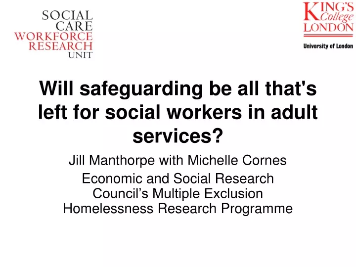 will safeguarding be all that s left for social workers in adult services