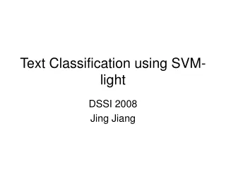 Text Classification using SVM-light