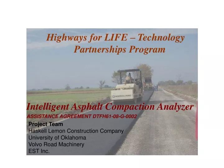 highways for life technology partnerships program