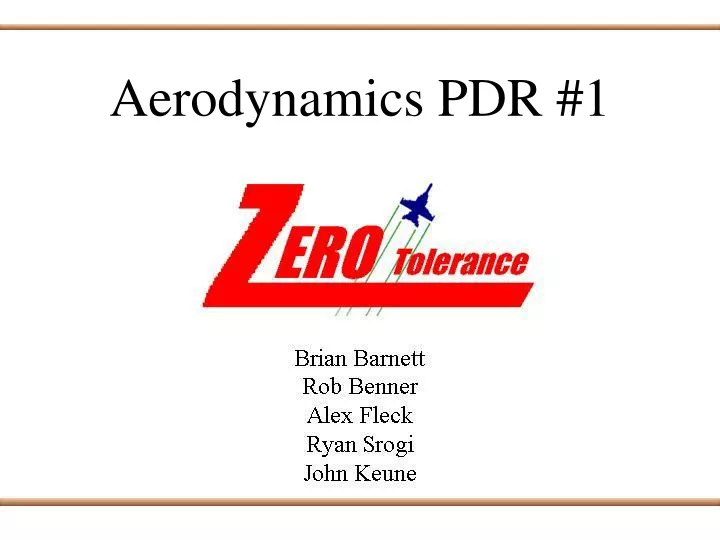 aerodynamics pdr 1