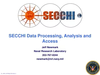 SECCHI Data Processing, Analysis and Access