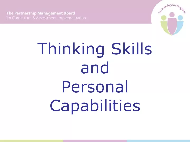 thinking skills and personal capabilities