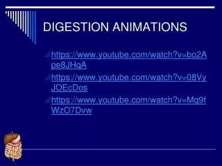 DIGESTION ANIMATIONS