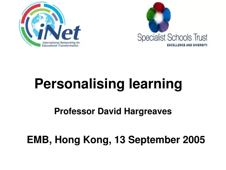 personalising learning