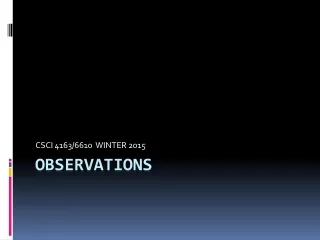 Observations