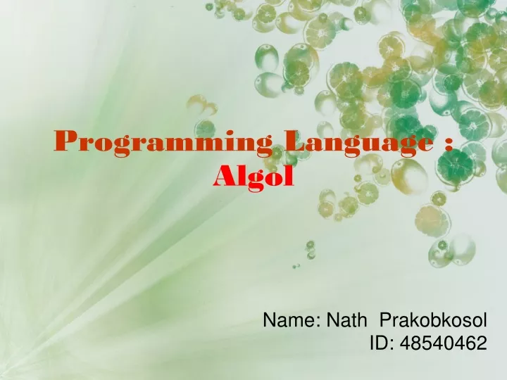 programming language algol