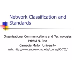 Network Classification and Standards