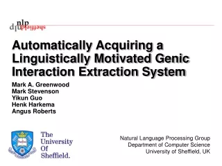 Automatically Acquiring a Linguistically Motivated Genic Interaction Extraction System