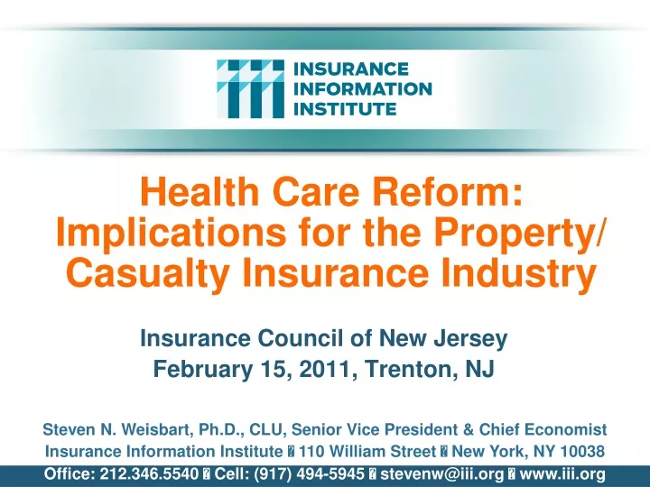 health care reform implications for the property casualty insurance industry