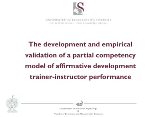 Learning Potential and The importance of the trainer-instructor