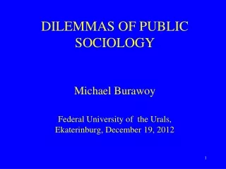 Why Public Sociology?