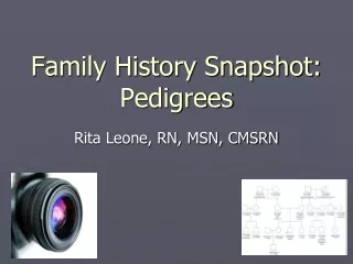 Family History Snapshot: Pedigrees