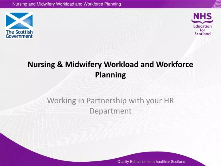 nursing midwifery workload and workforce planning