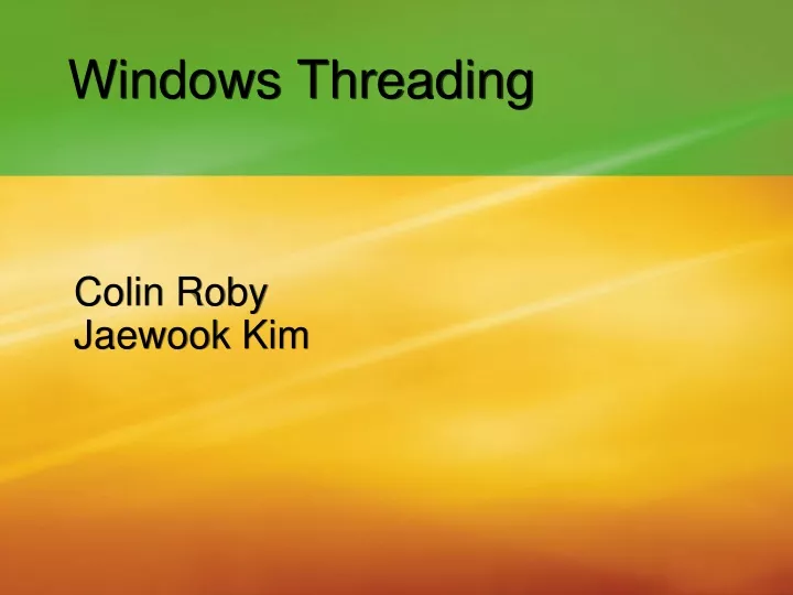 windows threading