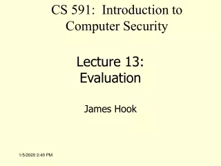 Lecture 13: Evaluation