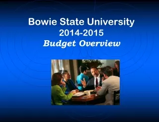 Bowie State University 2014-2015 Budget Overview