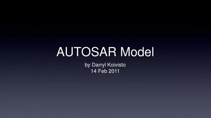autosar model