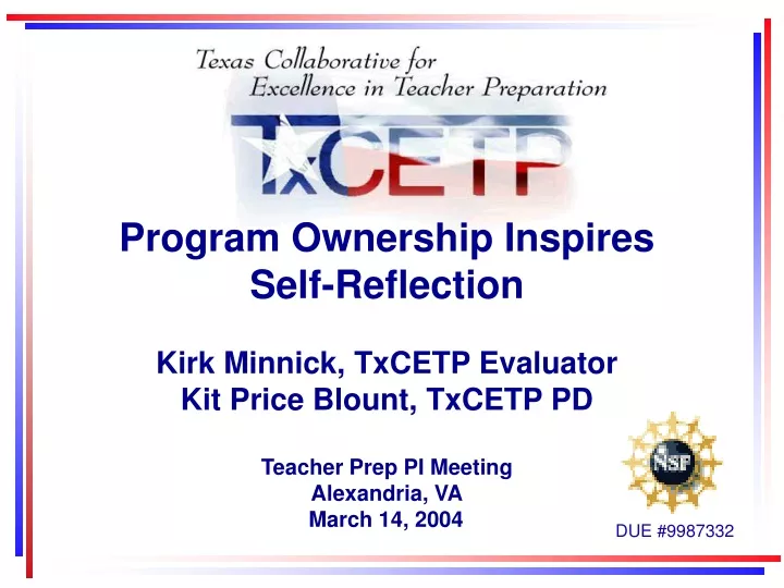 program ownership inspires self reflection kirk