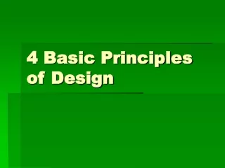 4 Basic Principles of Design