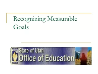 Recognizing Measurable Goals