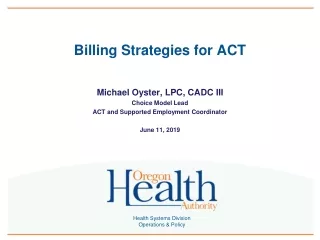 Billing Strategies for ACT