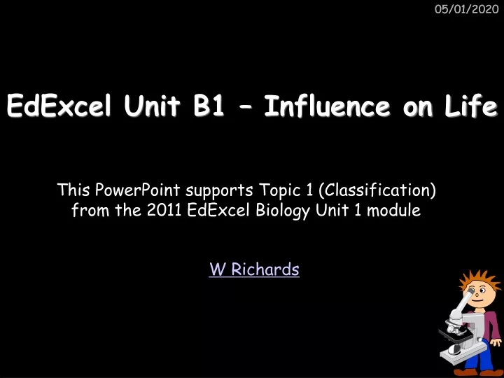 edexcel unit b1 influence on life