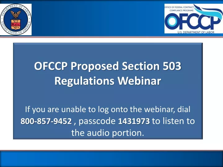 ofccp proposed section 503 regulations webinar