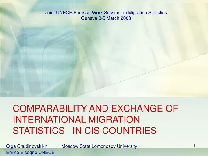 comparability and exchange of international migration statistics in cis countries