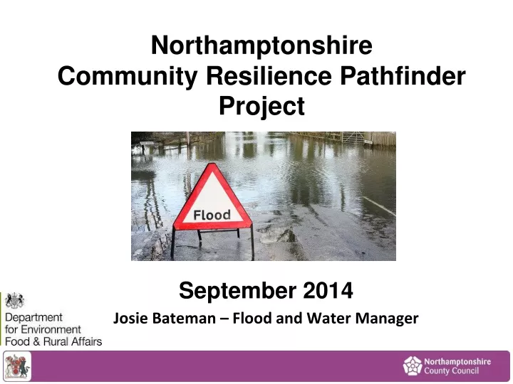 northamptonshire community resilience pathfinder project