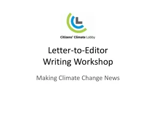 Letter-to-Editor  Writing Workshop