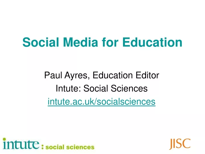 social media for education